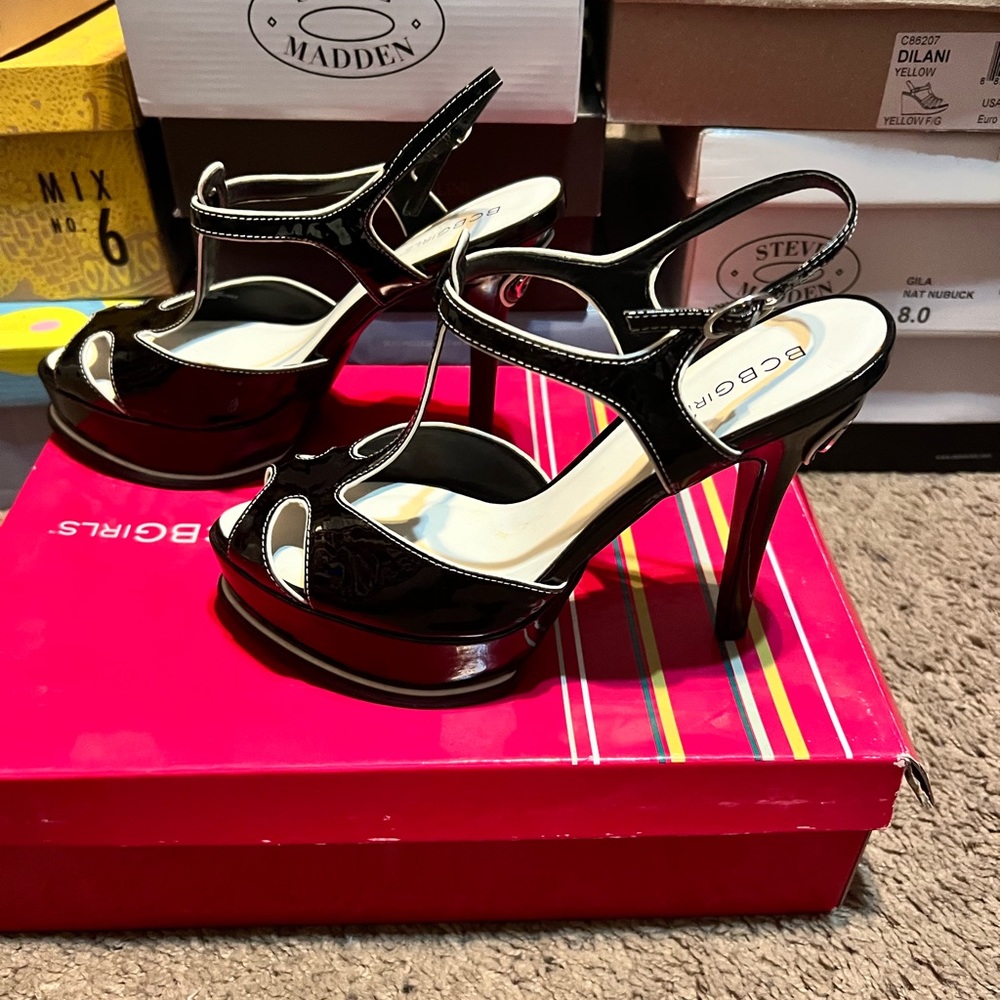 BCBGirls Platform Patent Leather Heels size 8